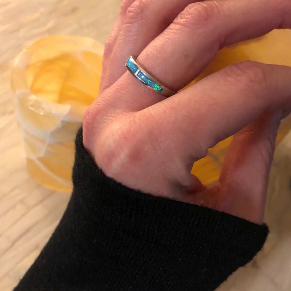 Sterilizing Silver Opal Ring - October Birthstone - image 3